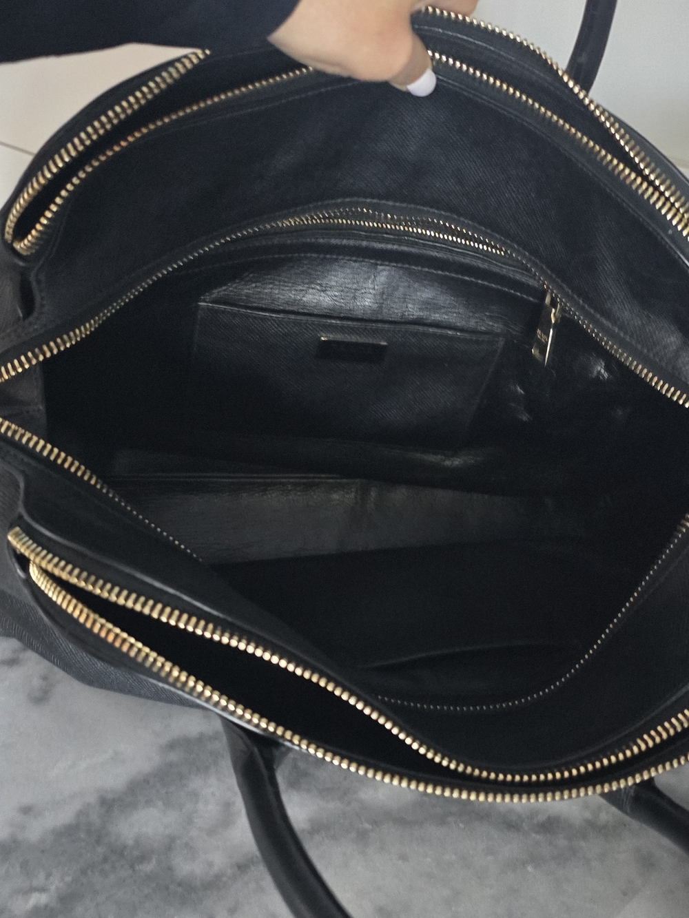 Prada Milano Black Saffiano Leather Dome Satchel with Dust Bag - Picture 9 of 15